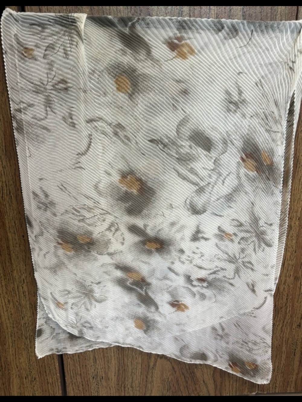 Light Cream Floral Scarf - Women's Accessories